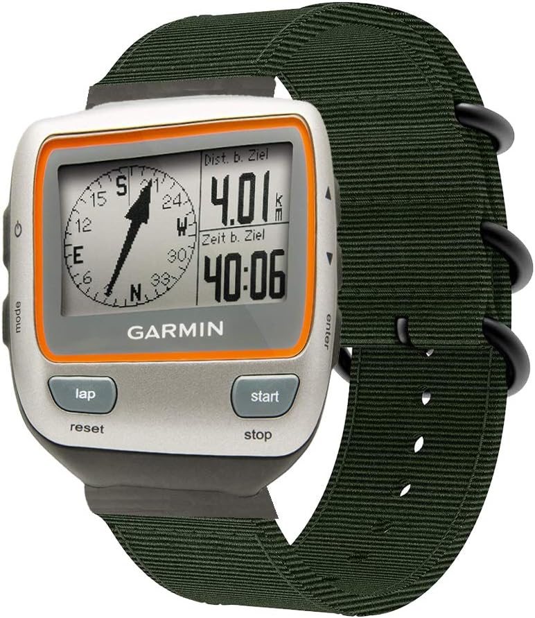 DuiGong Canvas Strap Compatible for Garmin Forerunner 310XT Replacement Band, Regular