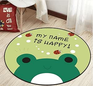 Yang Jingkai Impresión De Rana Antideslizante Alfombra Redonda De