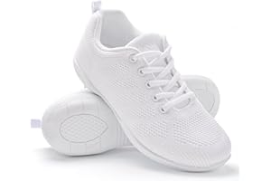 furaiwer Cheer Shoes for Womens Cheerleading Shoes Breathable Training White Cheer Dance Shoes