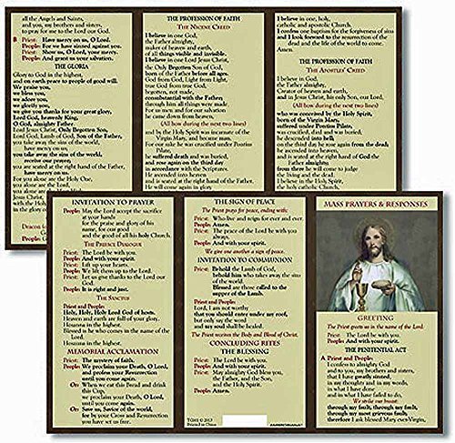 Catholic Mass Prayer and Responses Pocket Card