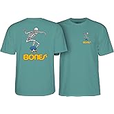 Powell Peralta Skateboard Skeleton '2' T-Shirt, Aquatic, Large