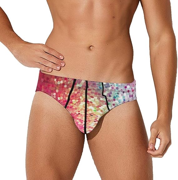 Mens Underwear Briefs Colorful Small Balls Men Sexy Bikini Briefs