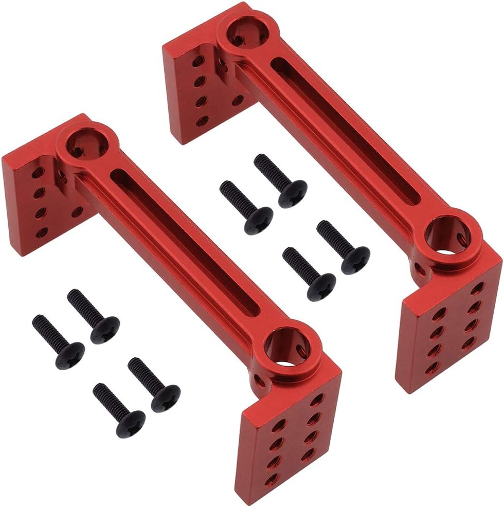 Hobbypark Aluminum Bumper Mount for Redcat Everest Gen7 Sport / Pro Replacement of 138003 Upgrade Parts (Set of 2) (Red)
