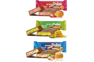 GENERIC Dubai Chocolate Gift Box – Hazelnut, Strawberry & Pistachio – 3 Belgian Bars (30g Each) – Crispy Creamy Flavors Inspired by Luxury Dubai Desserts – Holiday Edition for Christmas & New Year – Variety Pack – Net Wt. 3.17 oz (90g) – Halal