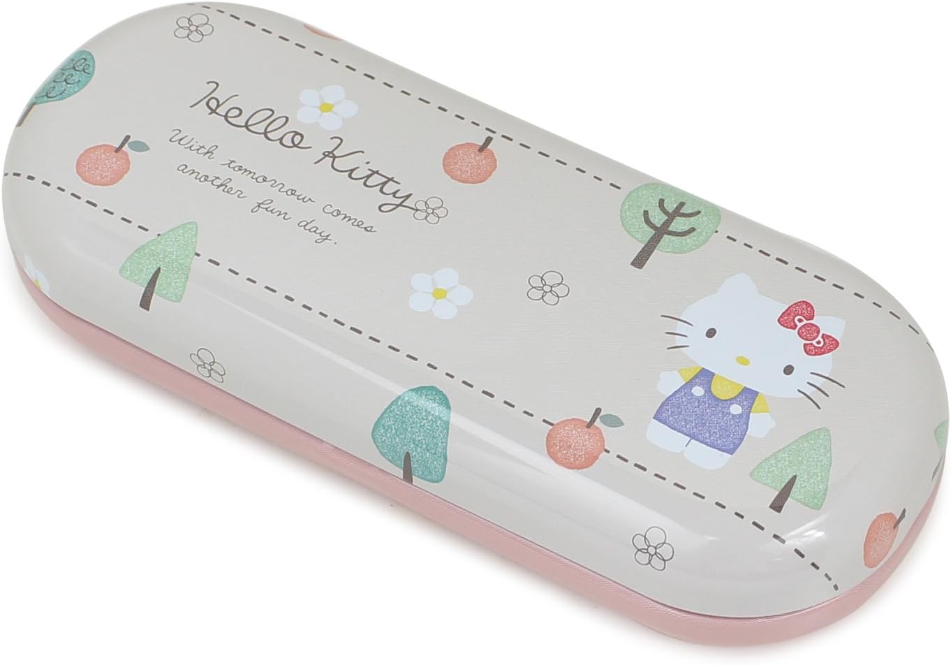 Amazon Co Jp テーシーケース サンリオ メガネケース ハローキティ ハード ケース スチール ベージュ Sr 800kp 14 W152 D56 H30mm ホーム キッチン