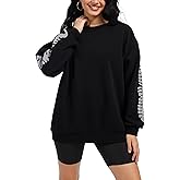 XKBHYD Womens Reflective Fishbone Print Sweatshirt Long Sleeve Crew Neck Shirts Goth Punk Rock Clothes