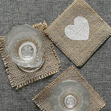 Amazon Com Cty Craft Pack Of 100 Jute Burlap Cultery Pocket Rustic Wedding Centerpieces Wedding Table Decoration Mariage Vintage Shabby Chic Home Kitchen