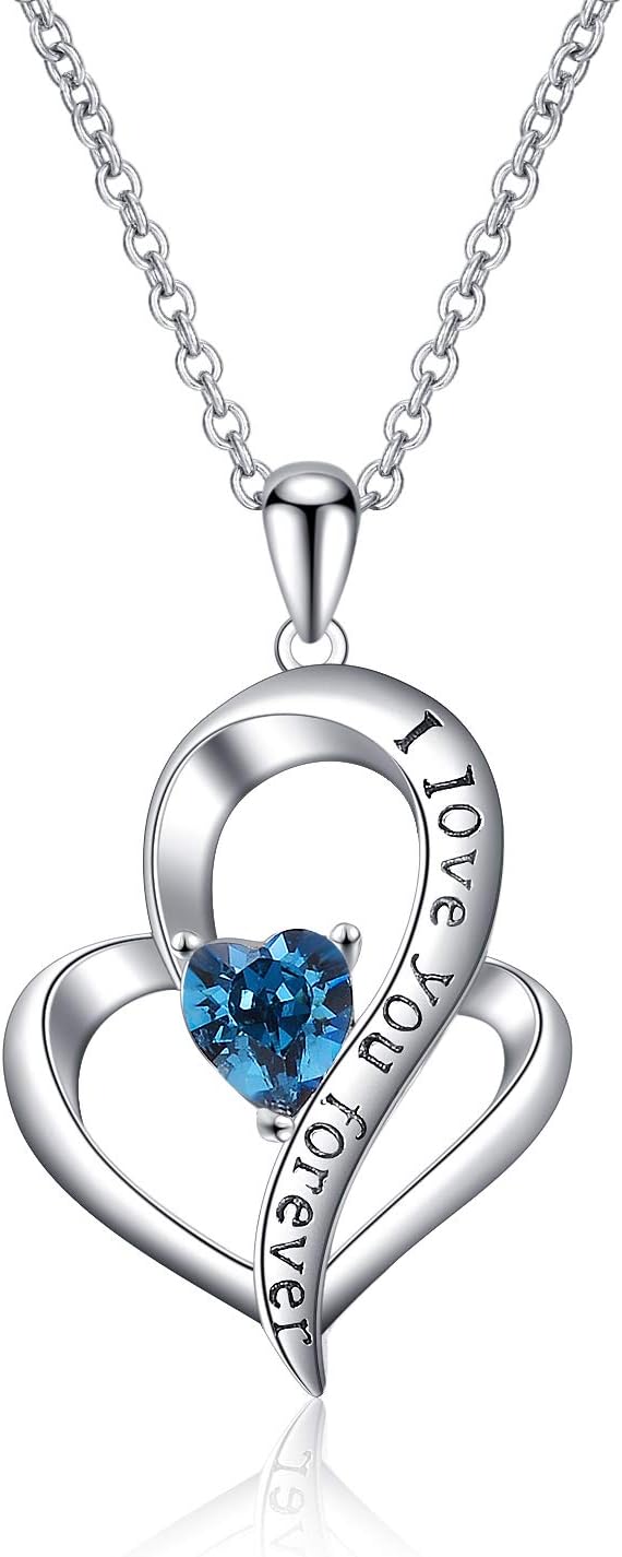 WINNICACA s925 Sterling Silver Heart Necklace Jewelry for Women Her