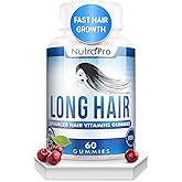 NutraPro Long Hair Gummies – Anti-Hair Loss Supplement for Faster Hair Growth of Weak, Thinning Hair – Grow Long Thick Hair & Increase Hair Volume with Biotin and 10 Hair Vitamins.for Men and Women.