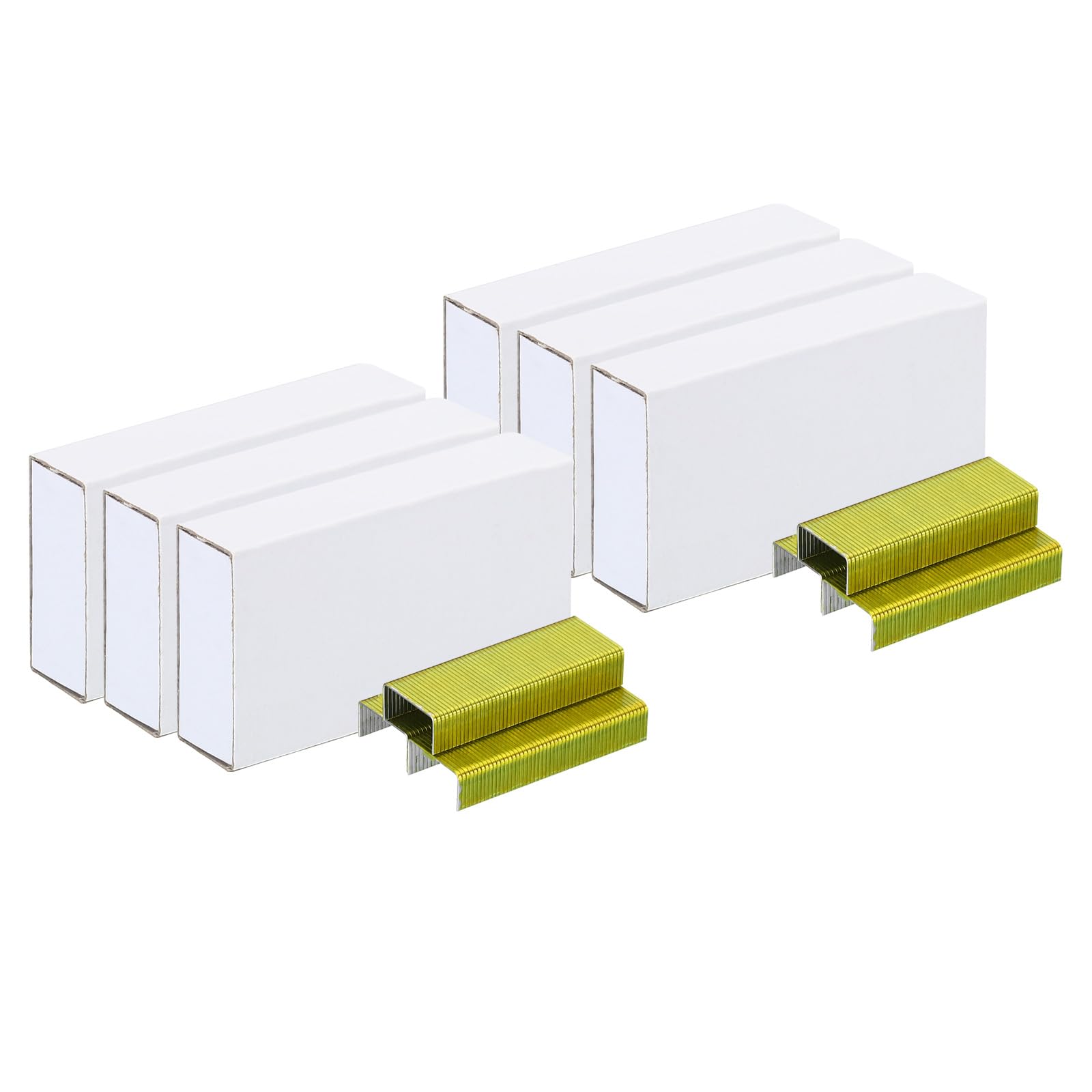 PATIKIL Staples for Stapler, 6 Pack(1000Pcs Staples Per Pack) #10 Mini 3/16 Inch Length Staples Jam Free for Home Office Supplies, Yellow