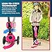 Kick Scooters for Kids Ages 3-5 (Suitable for 2-12 Year Old) Adjustable Height Foldable Scooter Removable Seat, 3 LED Light Wheels, Rear Brake, Wide Standing Board, Outdoor Activities for Boys/Girls