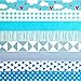 Crafty Rabbit Washi Tape Set | Blue | Repositionable Decorative Adhesive Paper Rolls for Arts and Crafts, Scrapbooking, Calendar, Planner | Set of 8