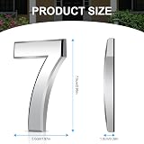 Vicloon 3D Door Numbers 3 Inch Self Adhesive Waterproof Silver (7) view 2