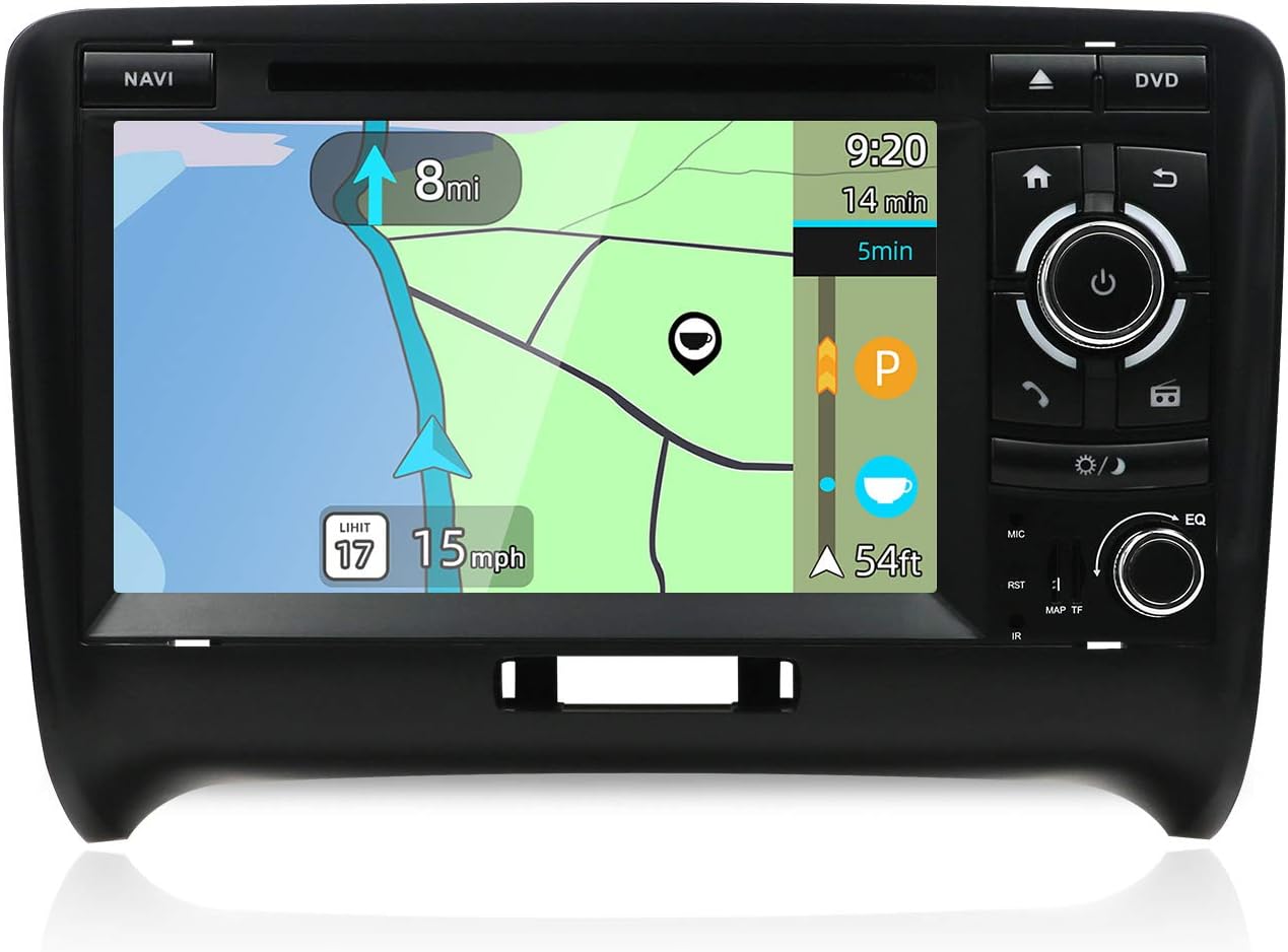 Double Din Car Stereo for Audi TT 2006-2011 Android 8.1 HD 7 inch 2G RAM+32G ROM Car Audio GPS Navigation Head Unit Support WiFi 4G Bluetooth Steering Wheel Google DAB OBD Free Backup Camera & Canbus