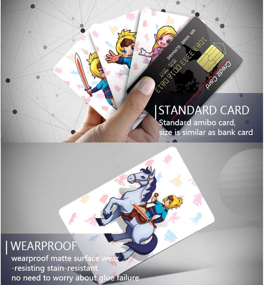 [Newest Standard Version] 24 Pcs with Zelda Link's Awakening Botw NFC Cards for The Legend of Zelda Breath of The Wild Switch/Wii U- 24 Pcs (Not Official Amiibo) with Card Holder: Home Audio & Theater
