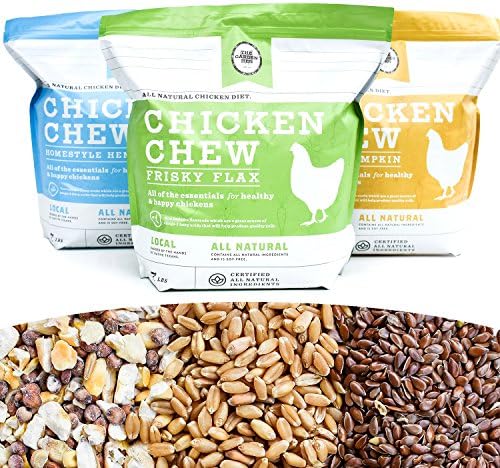 CHICKEN CHEW All Natural Whole Grain Layer Feed: 3 Bag Sampler Pack 21 LBS.