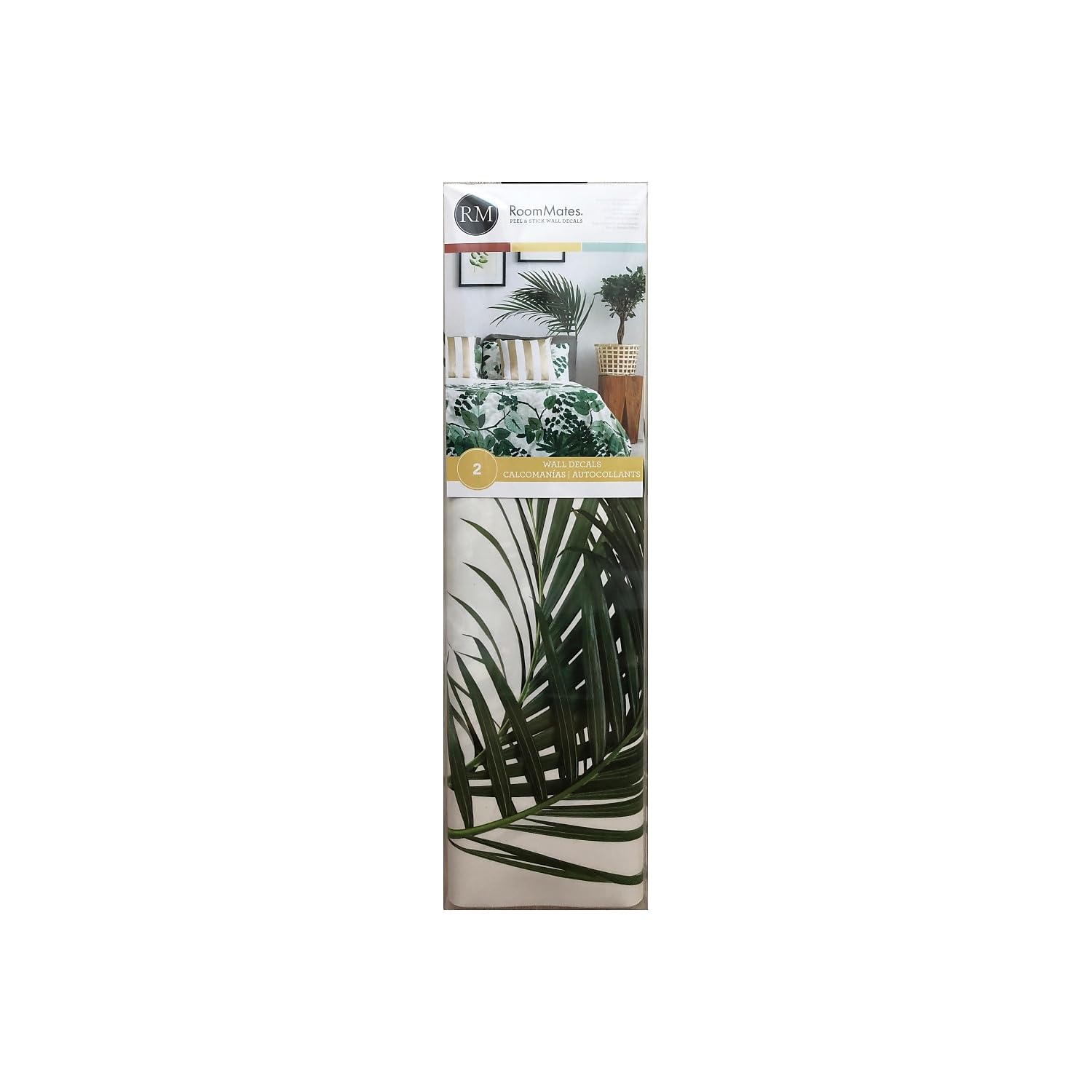 RoomMates RMK3861GM Palm Leaf Peel and Stick Wall Decals, Green, 1 Sheet 36.5 inches x 17.25 inches