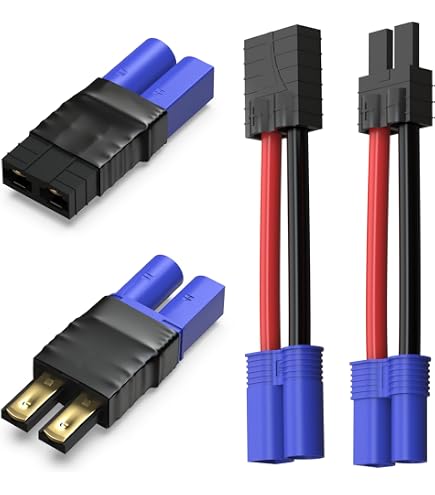 Cavo Adattatore EC5 Maschio A Traxxas TRX Femmina | 12AWG 10cm Per Batterie Lipo RC, Alta Corrente, Placcato Oro - 6