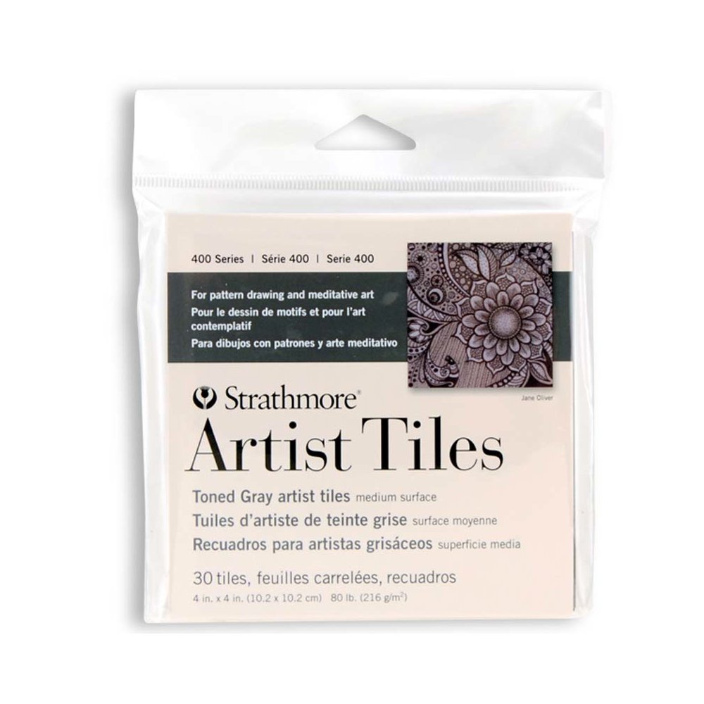 Strathmore 105-978-1 Artist Tile Pack, Toned Gray (105195)