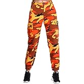 ZODLLS Women's Camo Pants Cargo Trousers Cool Camouflage Pants Elastic Waist Casual Multi Jogger Pants with Pocket