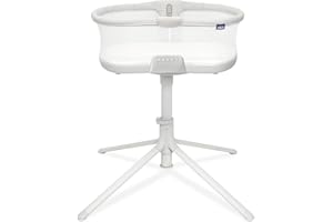 HALO BassiNest Soothing Swivel Sleeper 3.0S – Over-Bed Baby Bassinet with 360 Rotation, Adjustable Height, Breathable Mesh, C