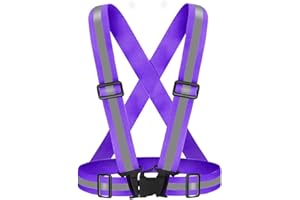 Fepdiu High Visibility Reflective Vest Safety Vest Running Reflective Gear Adjustable Reflective Vest for Walking,Jogging,Hiking,Night Cycling