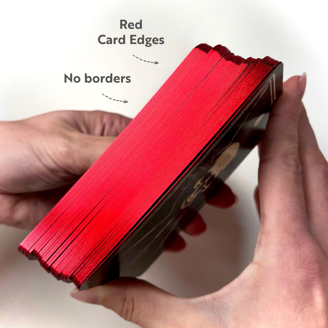 CRAFTERIAN Horror Tarot Cards, 78 Cards Deck with Foil Edges, Original for Beginners and Experts with Guide Book, Fortune Telling Game, Divination Tools for All Skill Levels.