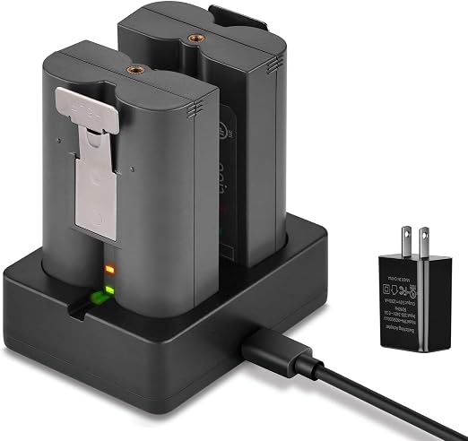 ring charging station with 2 pack quick release battery packs