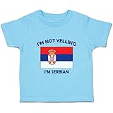 Custom Baby & Toddler T-Shirt I'm Not Yelling I Am Serbian Serbia Cotton