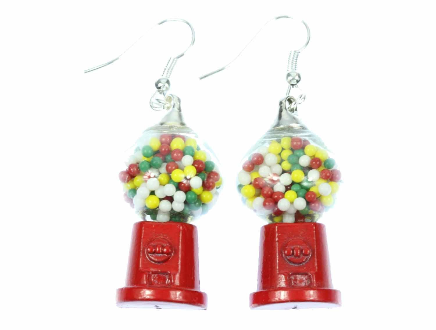 Gumball Machine Earrings Miniblings Chewing Gum Candy Girls Costume