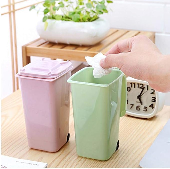 Zonfer Kunststoff-Eimer Mülltonne Haushaltsbürobedarf Wheelie Mini