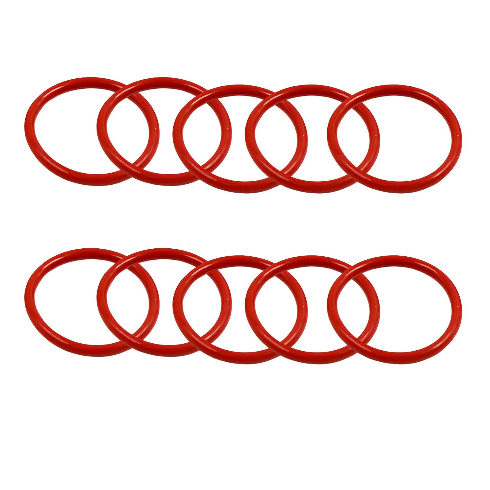 MACHSWON 30 Pcs Silicone O-Rings Gasket Rings Seal Grommets Gasket 46mm OD 43mm ID 1.5mm Width Silicone Washer Round Sealing Ring Red