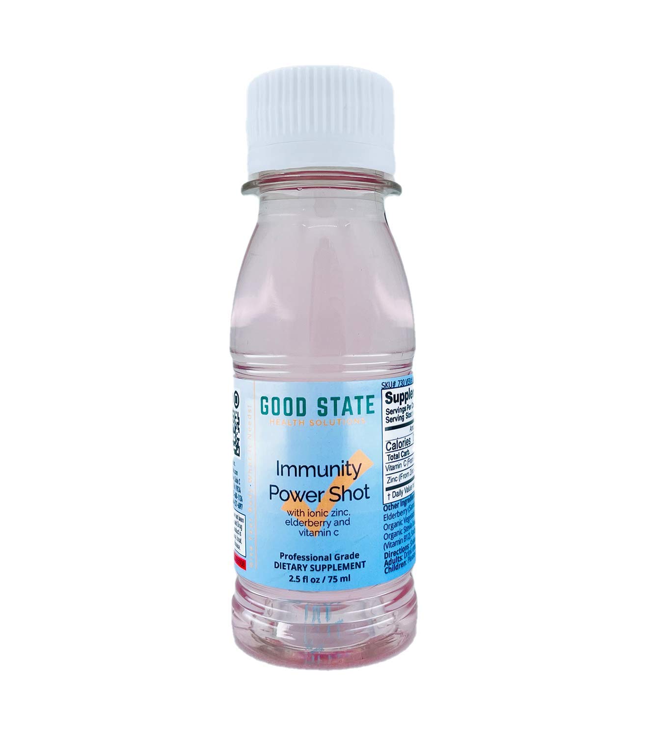 Immunity Power Shot (6 Units) with Ionic Zinc 15mg, Elderberry and Vitamin C