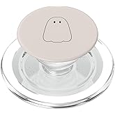 Cute Ghost Halloween Beige PopSockets MagSafe PopGrip for iPhone
