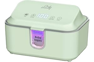Chefhandy Baby Wipe Warmer, Wipe Warmer and Baby Wet Wipes Dispenser with UV Light Sanitizer,Baby Wipes Warmer for Babies,3 Heat Modes,Night Light,Heating Silence,Large Capacity Wipes Warmer (Green)