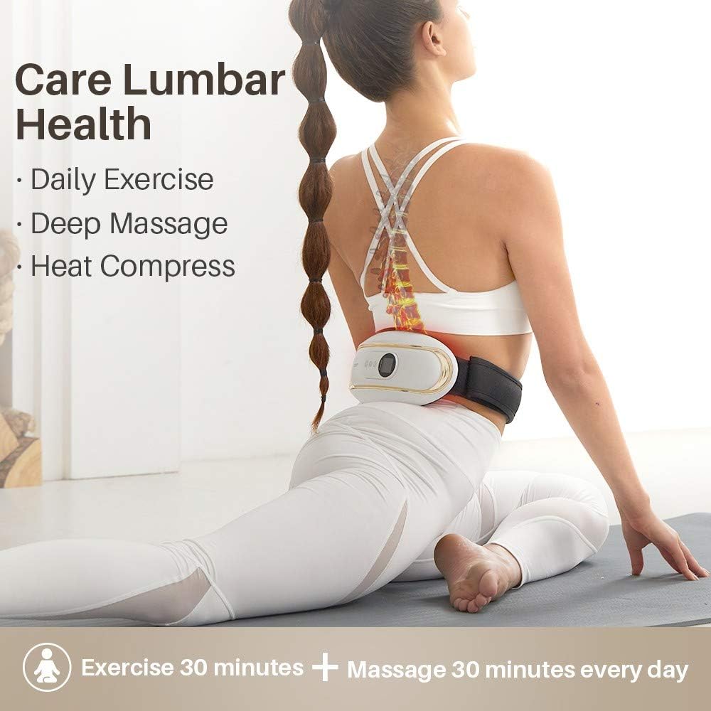 Lower Back Massager for Back Pain, Cordless Back Massage Belt with Heat for Women Men: Health & Personal Care