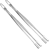 12-Inch Kitchen Tweezers, Food Grade Stainless Steel Tweezers Tongs, Cooking Tweezers for Roasting, Grilling, Dessert, BBQ, D