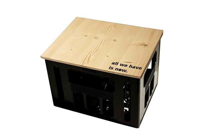 Geschenkidee Weihnachtsgeschenk Bierkastensitz Bierkistensitz Sitzauflage Bierkiste Bierkasten Sitz Hocker Holz Handmade Hips