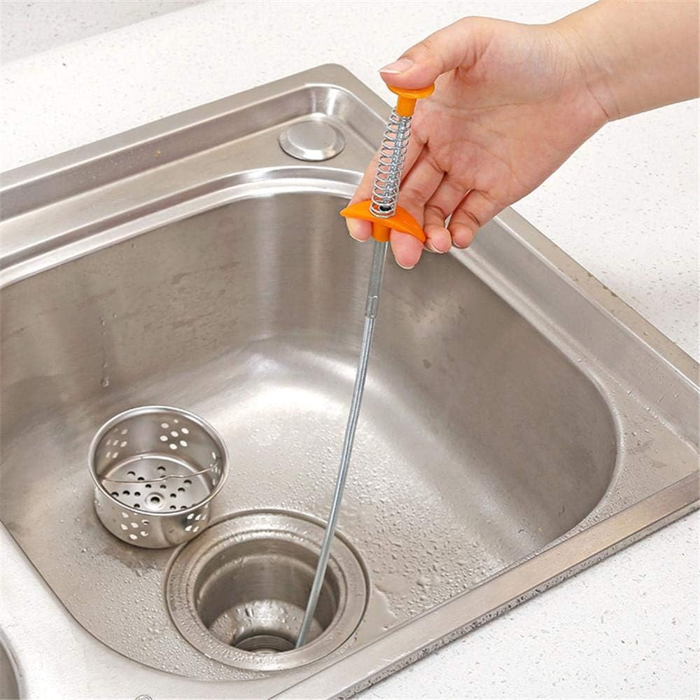 Vowan Kitchen Sink Cleaning Hook Channel Excavator Spring Pipe Hair Removal Digger Tool Sink Cleaning Tool With Hook Amazon De Kuche Haushalt