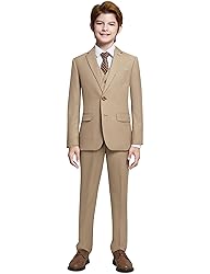 Marvelous World Boys Suits Khaki Slim Fit Size 14