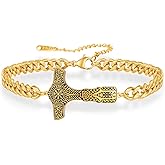 VASSAGO Viking Bracelets for Men, Norse Thor's Hammer Link Cuff Bracelet with Mjolnir Rune Stainless Steel Nordic Vintage Pagan Amulet Jewelry