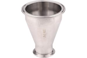 DERNORD Sanitary Fitting Reducer Fitting SUS304 Tri Clamp Ferrule Style 4" Tube OD to 2" Tube OD