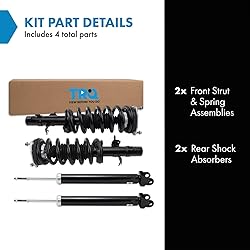 TRQ Front and Rear Complete Strut Assembly & Shock