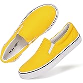 Emma Shoes Low-Top Slip Ons Women's Fashion Sneakers Casual Canvas Sneakers for Women Comfortable Flats Breathable Padded Insole Slip on Sneakers Women Low Slip on Shoes