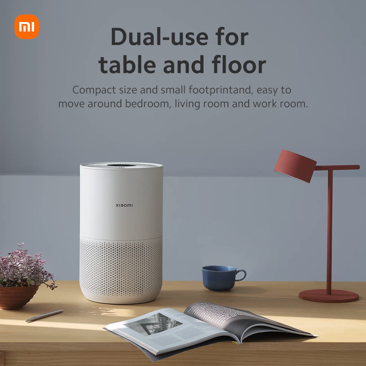 XIAOMI Air Purifiers for Home Bedroom, H13 True HEPA Filter, Ultra Quiet, Smart Control, Air Quality Sensor, Small Large Room Cleaner for Pets, Dust, Allergies, Wildfire, Smoke, Auto, 4 Compact