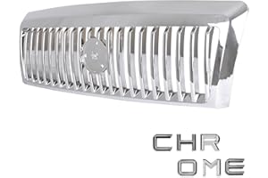TORCIA TYG (CAPA QUALITY) Chrome Front Grille Compatible with 2003-2011 Mecury Grand Marquis, ABS OEM Replacement Bumper Grill for FO1200490 6W3Z-8200AA