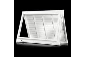 NATURE DU 24x18 Return Air Filter Grille [Duct Opening Size] Return Vent Cover for Wall or Ceiling,Steel Return Air Grill Removable Face/Door for 1 inch Filters (24"W x 18"H [Duct Opening])