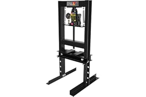 FITENLOR 6 Ton Hydraulic Press, H-Frame Garage Floor Shop Press with Built-in Relief Valve & Pressure Gauge to Bend, Straighten, Or Press Parts, Install Bearings & U-Joints