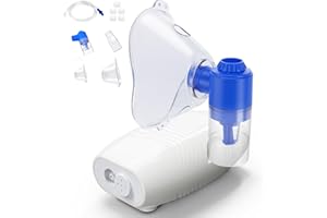 ZXIZXI Portable Nebulizer Compressor for Adults and Kids, Nebulizer Machine for Breathing Treatment with 2 Masks, Nebulizer with Tubing Kit for Home Use