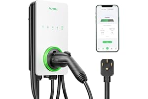 Autel Level 2 EV Charger 40 Amp Home Smart AI Electric Vehicle (EV) Charger, Wi-Fi and Bluetooth Enabled EVSE, with in-Body H